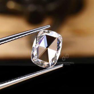 Loose antique cut diamond with an elegant elongated cushion rose cut.