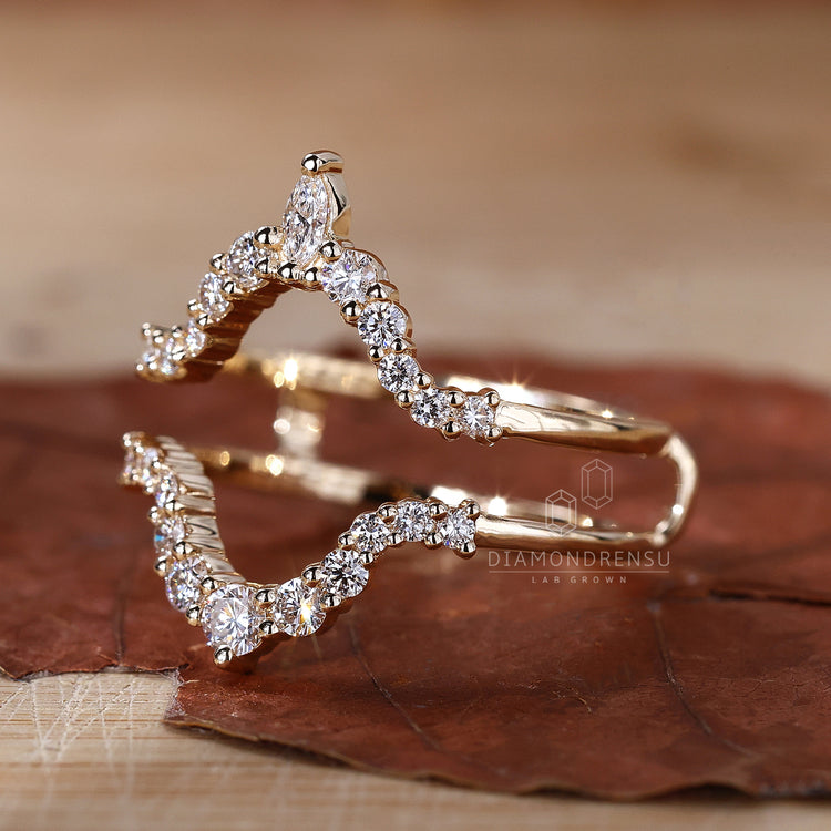 Marquise Cut Wedding Band designed for timeless elegance.