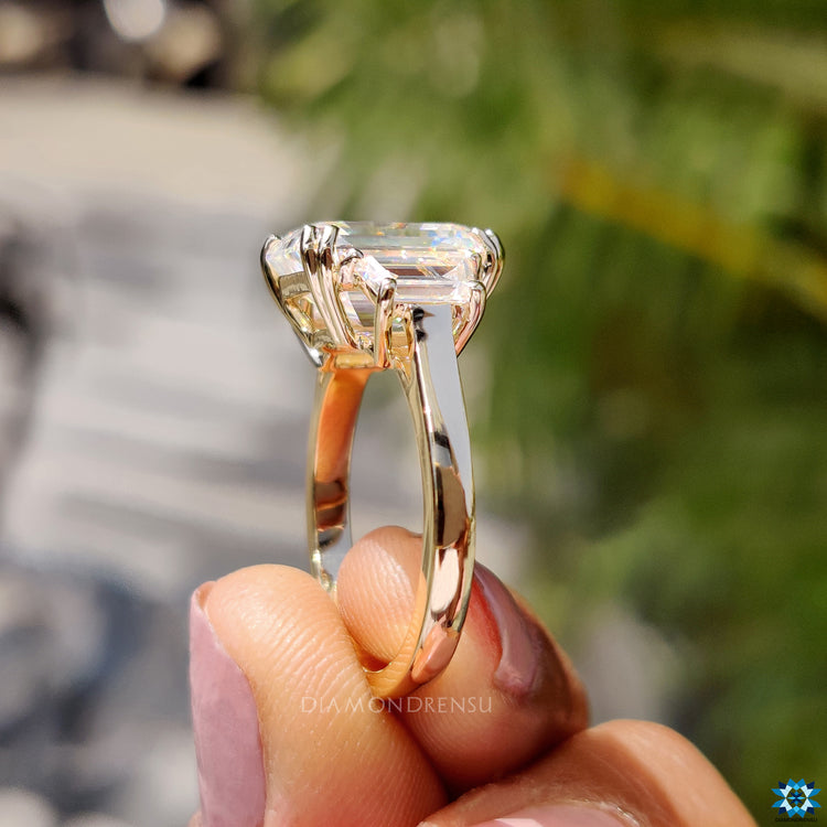 Moissanite engagement ring crafted with precision and elegance.