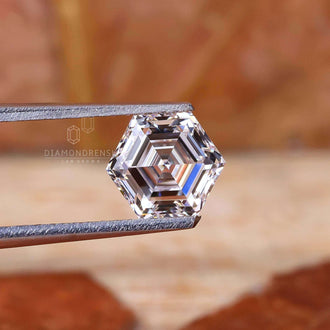 Buy IGI certified loose hexagon step cut diamond, 1 carat weight.