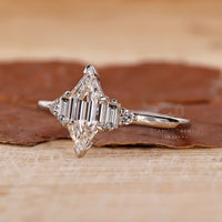 Muse Setting Ring with a hexagon diamond for added charm.