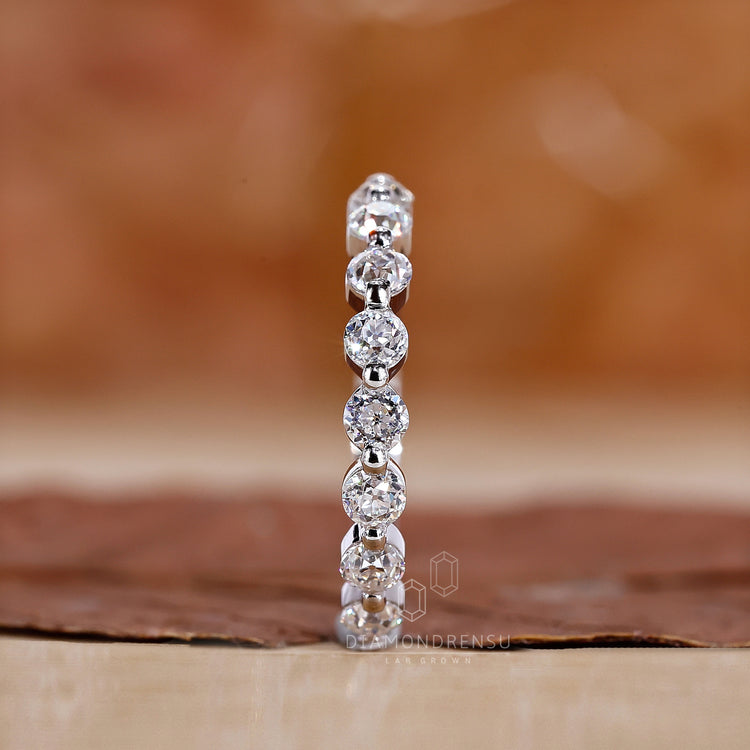 8 Diamond Wedding Band designed for added brilliance and elegance.