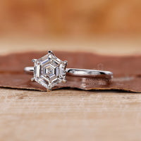 Solitaire Diamond Ring with a sleek and elegant profile.