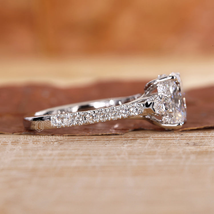 Hidden Halo Ring designed to enhance the center stone.