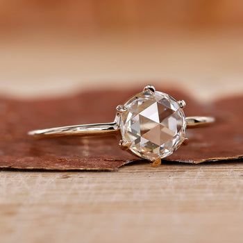 Round Solitaire Engagement Ring with a stunning round diamond.