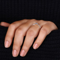 Beautiful ring embellished with Baguette Side Stones for a sophisticated look.