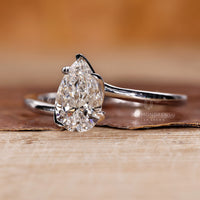 Pear Cut Engagement Ring with brilliant diamond shine.
