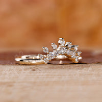 Prong set wedding band with a secure and stylish design.