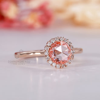 Rose Cut Diamond Ring in a beautiful and elegant setting.