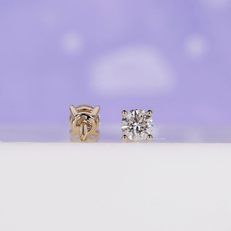 Eco-friendly lab grown diamond earrings with brilliant sparkle.