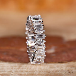 Eternity wedding band with sparkling lab-grown diamonds.