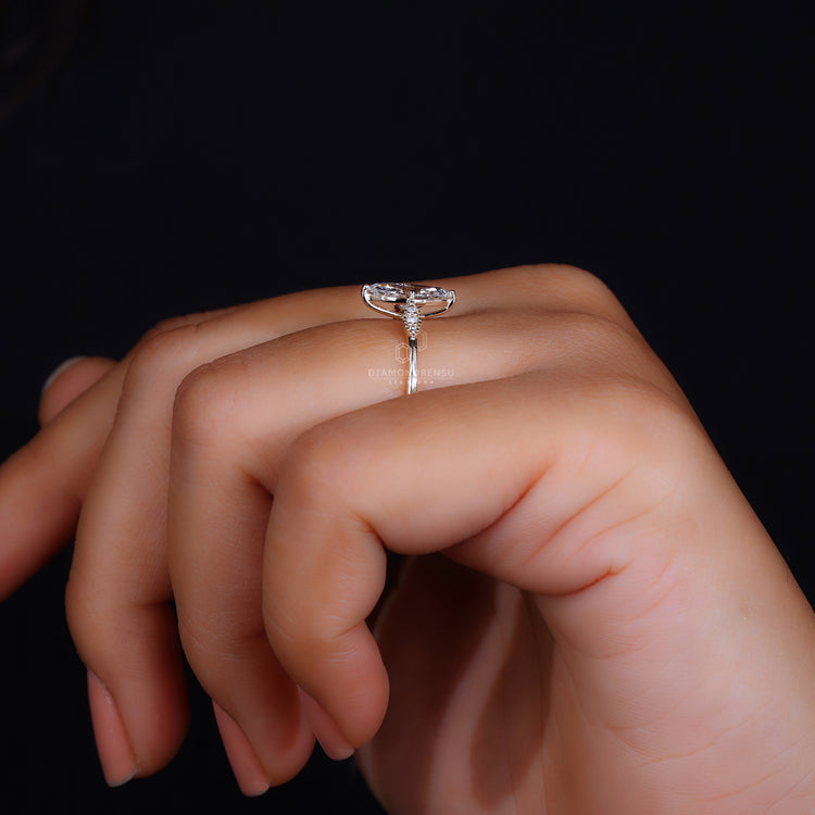 Milgrain engagement ring showcasing delicate craftsmanship.