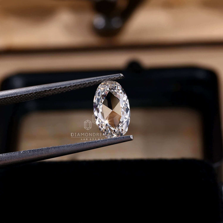 Buy loose diamond in oval rose cut style.