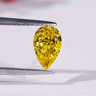 IGI certified lab grown diamond pear cut diamond