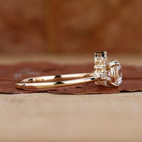 Gold halo ring featuring exquisite craftsmanship.