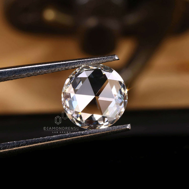 Buy loose diamond in round rose cut style.