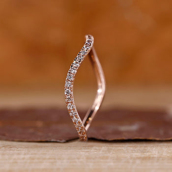 Half Eternity Round Diamond Wedding Band