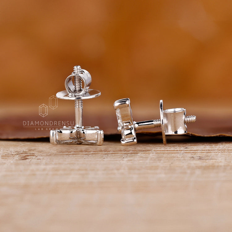 Lab Grown Diamond earrings with an eco-friendly shine.