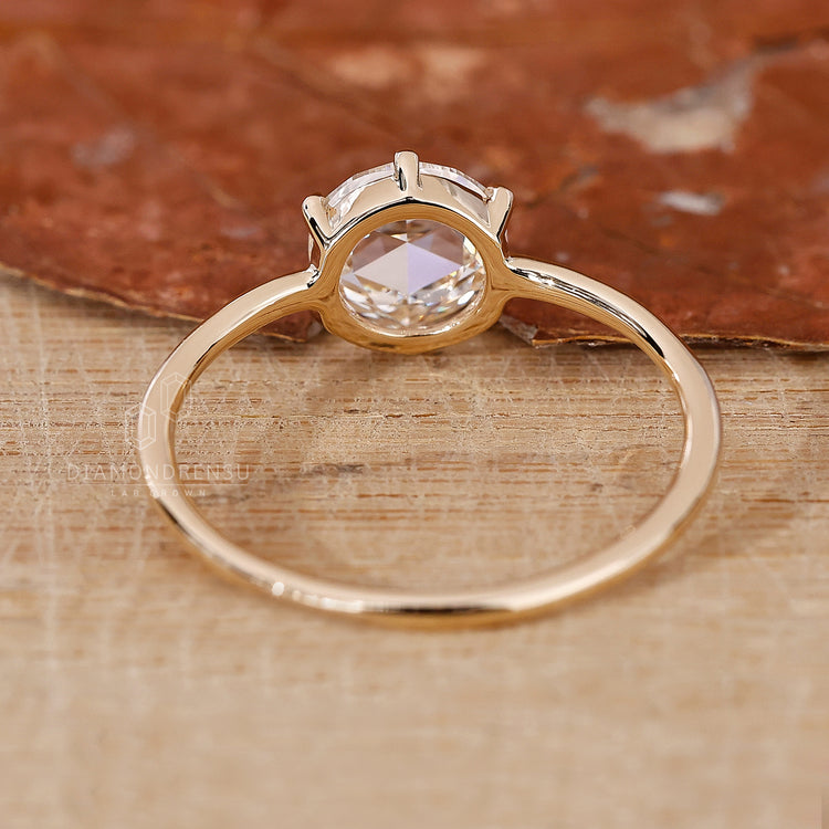 Round Rose Cut Diamond Ring with a unique and elegant design.