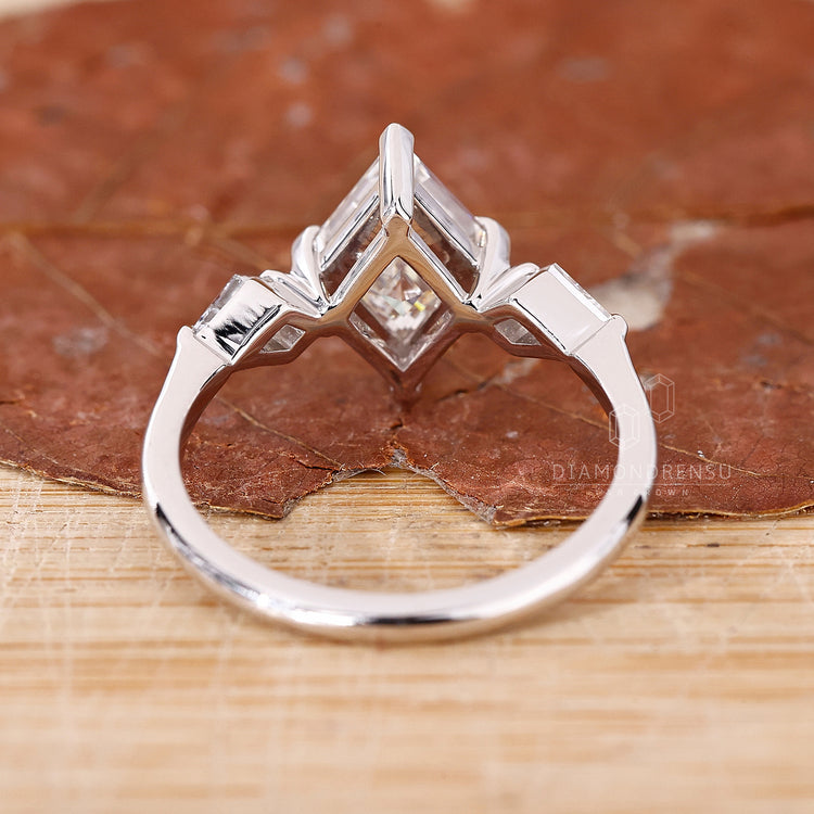 Kite Cut Engagement Ring with a unique, sparkling design.