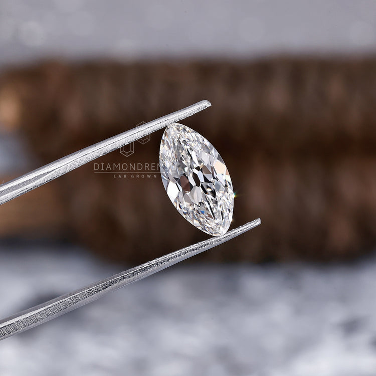Old Mine Cut Marquise Diamond for Custom Jewelry Designs