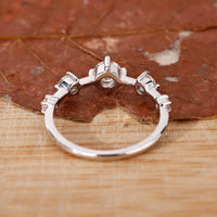 White Gold Ring showcasing five stunning round diamonds.