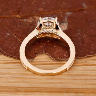 Lab Grown Diamond set in yellow gold ring.