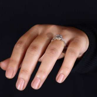 Yellow gold engagement ring with classic design and radiant finish.