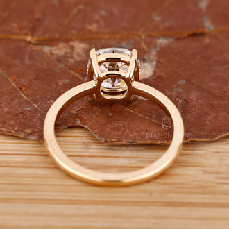 Handmade jewelry featuring cushion cut diamond.
