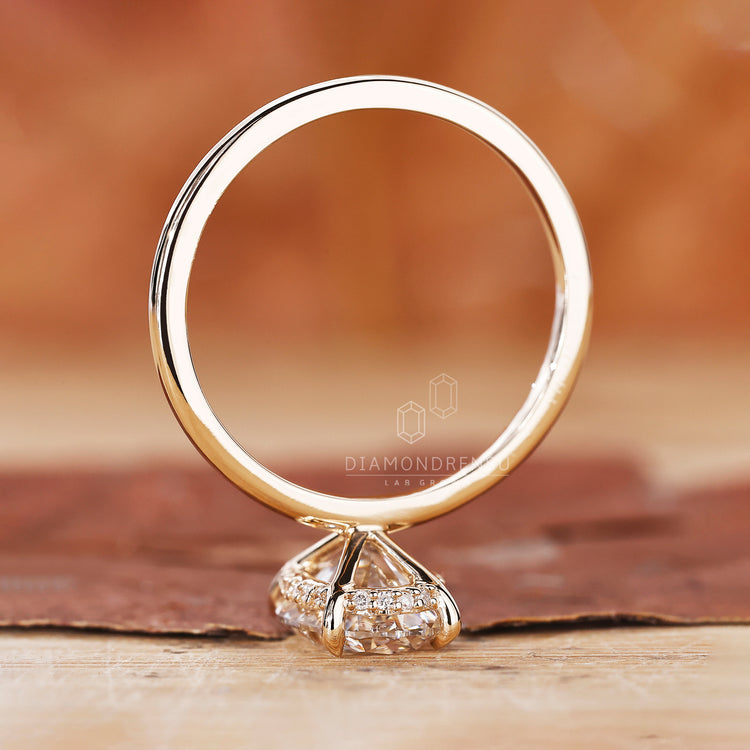 Claw Prong Ring with secure settings for enhanced brilliance.