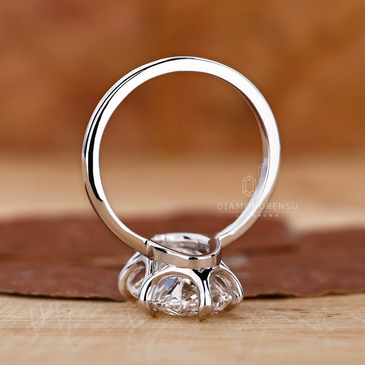 6 Prong Claw Setting Ring with enhanced diamond security.