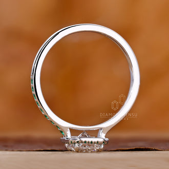 4 Prong Claw Setting holding a radiant cut diamond in style.