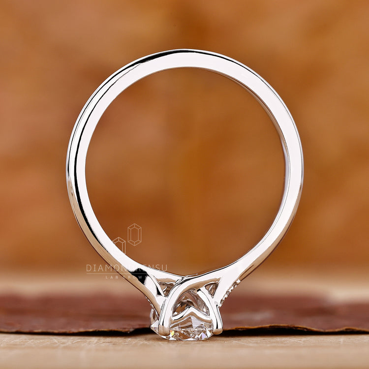 Diamondrensu Ring, Diamondrensu Engagement Ring, Split Shank Engagement Ring