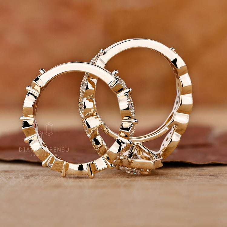 Tiara Wedding Band for an elegant and regal look.