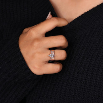 Pave Diamond Ring with a sparkling diamond-encrusted band.