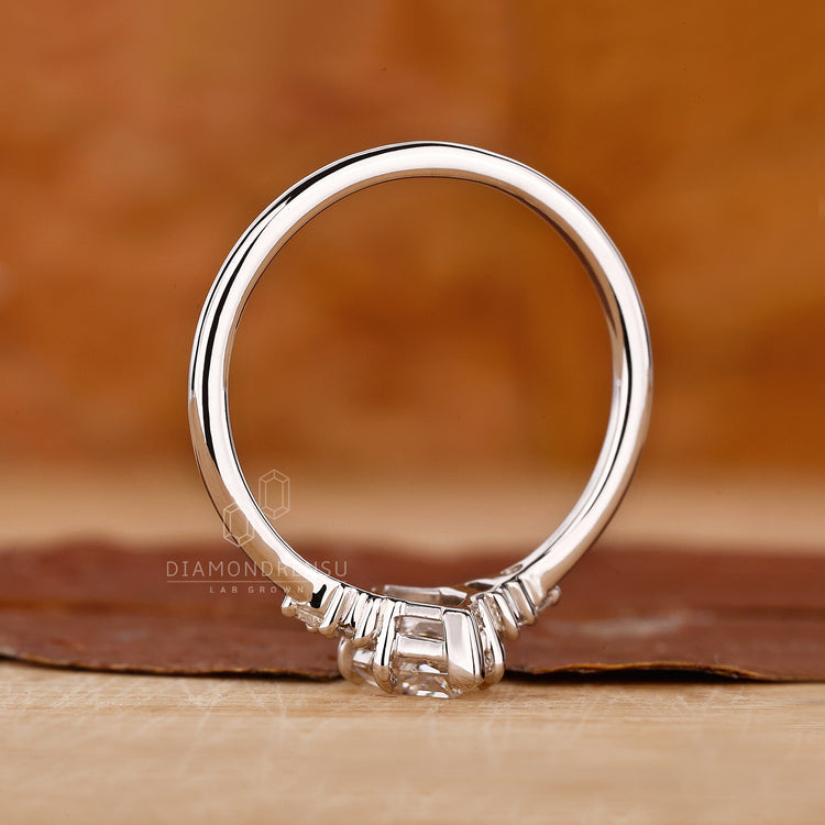 Lab Grown Diamond in a handcrafted hexagon ring for eco-conscious buyers.