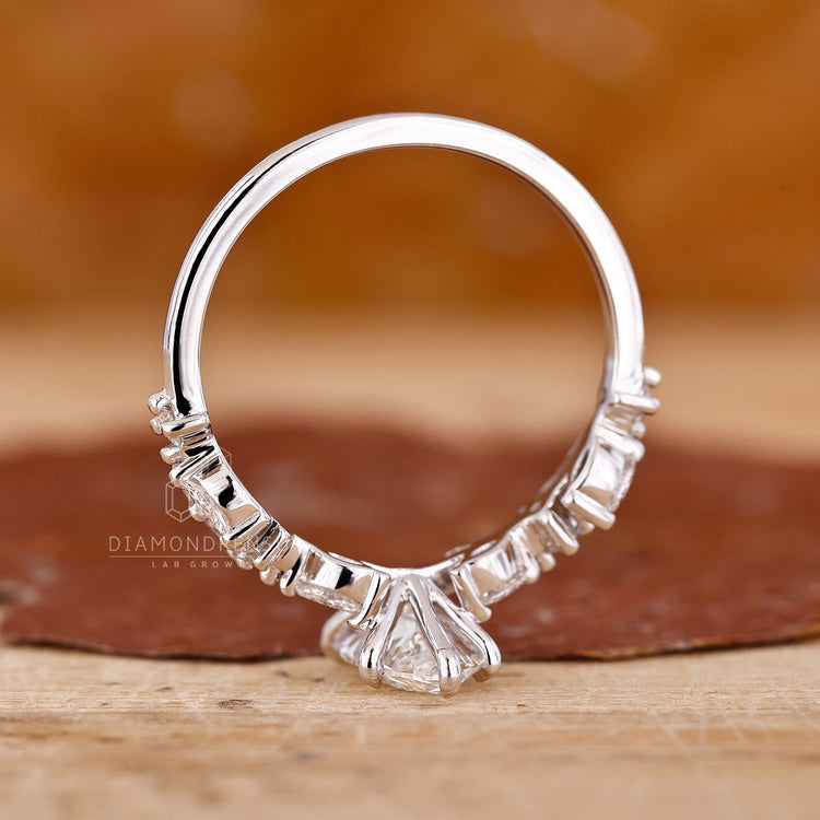 Lab Grown Diamond set in a handmade engagement ring design.