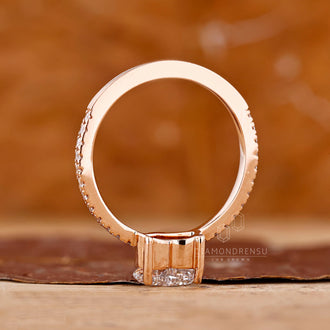 IGI certified handmade ring featuring heart shaped diamond and prong design.