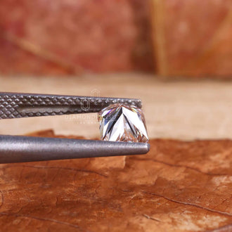 Radiant brilliant cut diamond is lab grown.