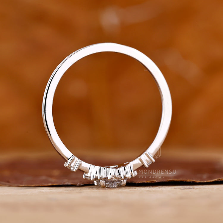 Handmade jewelry created for a diamondrensu engagement ring.