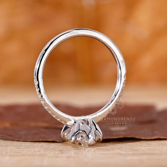 Handmade jewelry marquise diamond engagement ring.