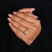 Stunning tiara wedding band inspired by regal beauty, ideal for a fairytale wedding.