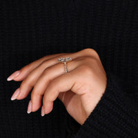 Yellow Gold Diamond Ring with marquise cut diamond.