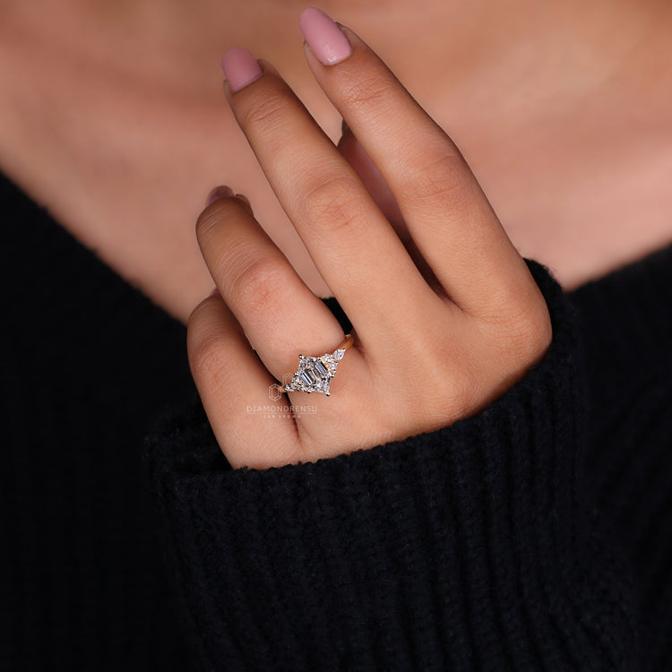 Hexagon Diamond Ring A Geometric Brilliance