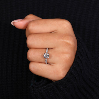 Cushion Cut Old Mine Diamond Ring with vintage charm.