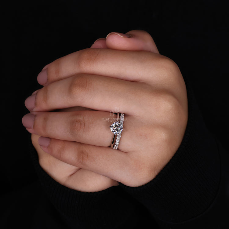 Round Diamond Engagement Ring set in a secure prong setting.