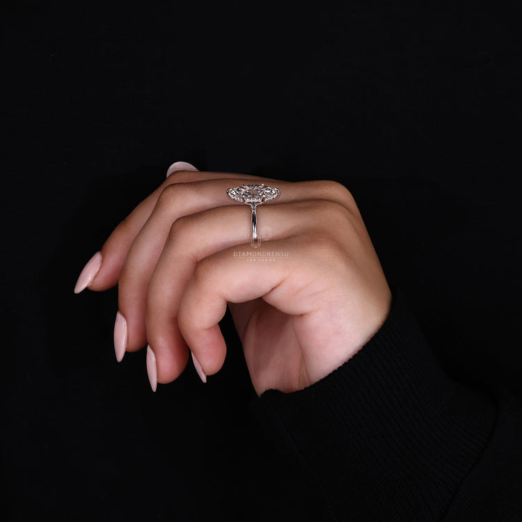 Hidden Halo Ring with exquisite craftsmanship and sparkle.