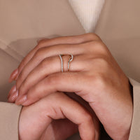 Simple wedding band with a sleek and minimalistic design for everyday wear.