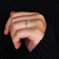 Prong set wedding band with secure settings.