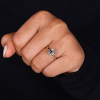 Claw Prongs Custom Engagement Ring in Yellow Gold